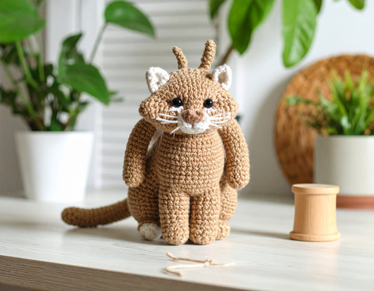 Image of Crochet stuffed cat